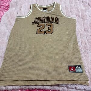 Jordan Beige Mesh Jersey with Number 23